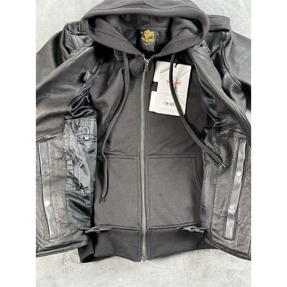 Milwaukee Leather MLL2575 Women's XS Black Leather Vented Motorcycle Jacket - Picture 3 of 16